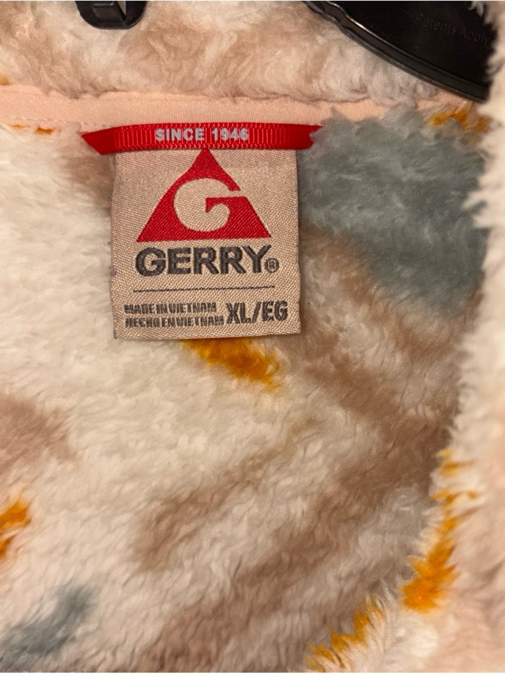 Gerry Weber Cream Patterned Sherpa Jacket with Tan & Mustard Accents - Picture 2 of 5
